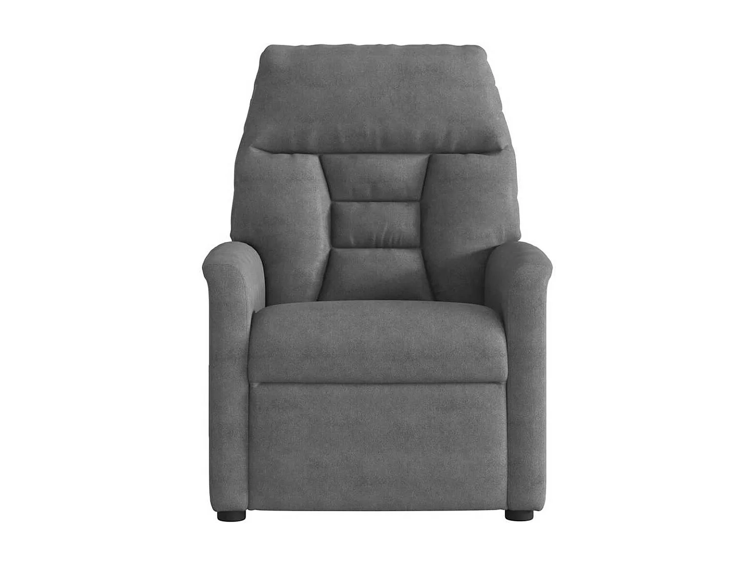 Poltrona de massagens reclinável tecido microfibra cinza-escuro SHL715611