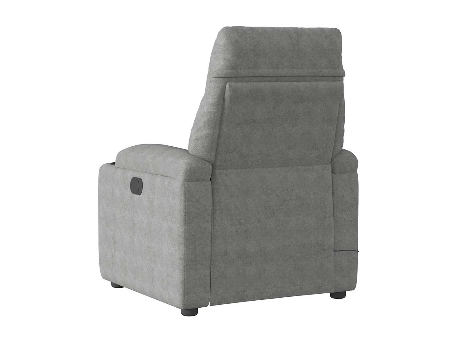 Poltrona de massagens reclinável tecido microfibra cinza-escuro SHL715611