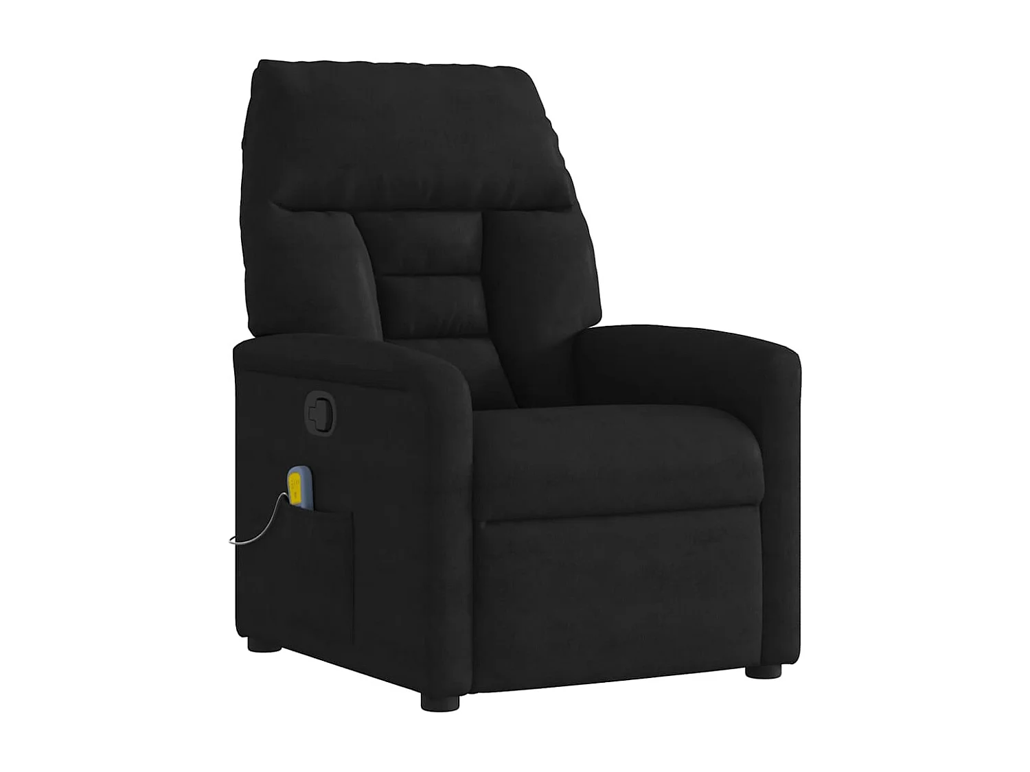 Fauteuil inclinable-Chaise de relax-Fauteuil de Massage noir tissu microfibre SHL3993