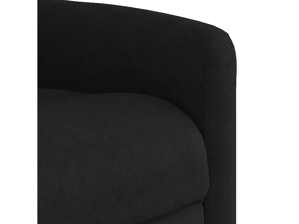 Fauteuil inclinable-Chaise de relax-Fauteuil de Massage noir tissu microfibre SHL3993