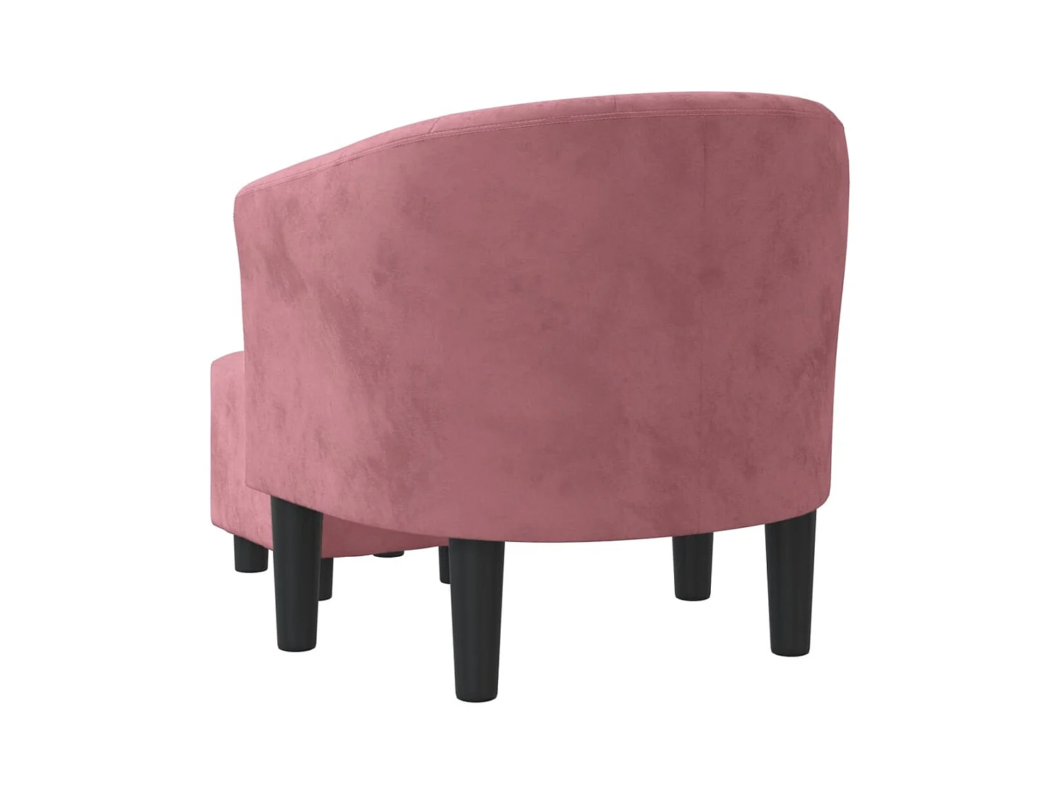 Sillón de salón | Silla de relax con taburete terciopelo rosa SHL2151