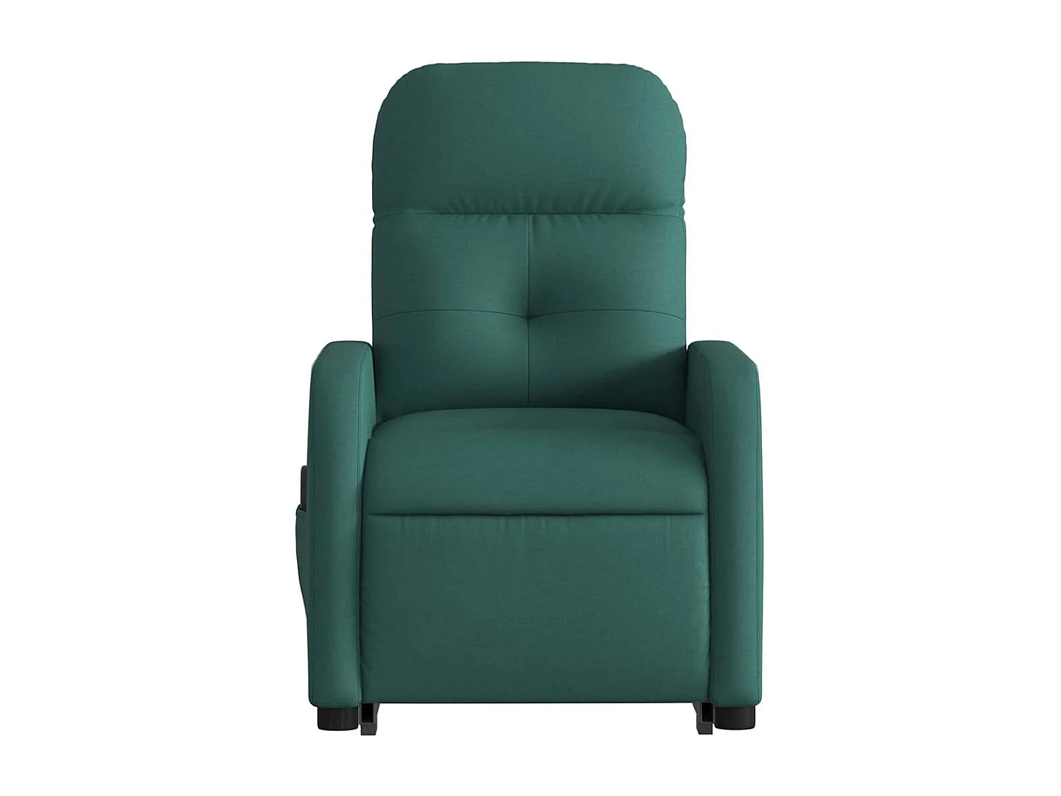 Silla de masaje reclinable de pie de tela verde oscura SHL7997