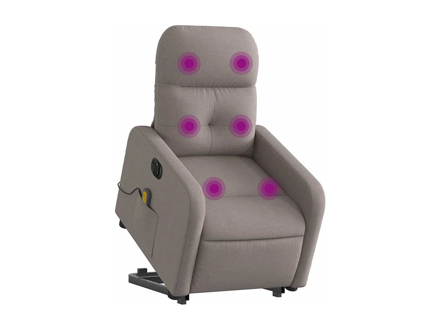 Fauteuil inclinable électrique-Chaise de relax-Fauteuil de Massage Taupe Tissu SHL4696