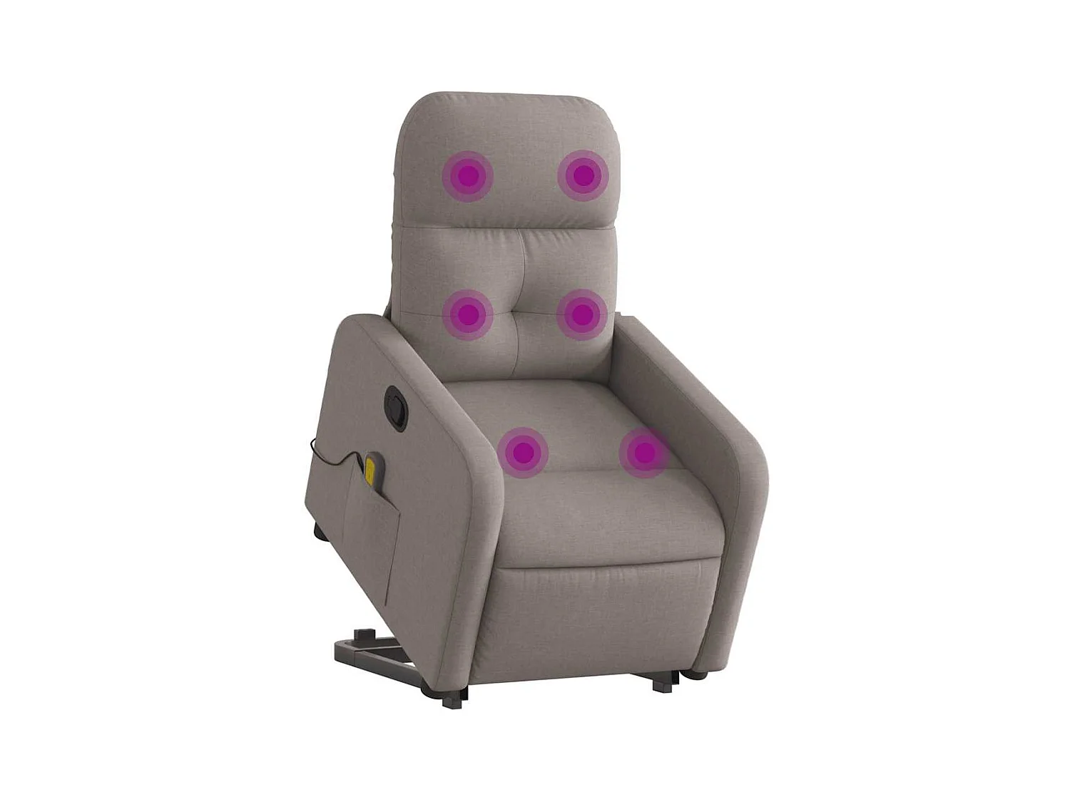 Sillón de relax | Sillón reclinable de masaje elevable tela gris taupé SHL4312