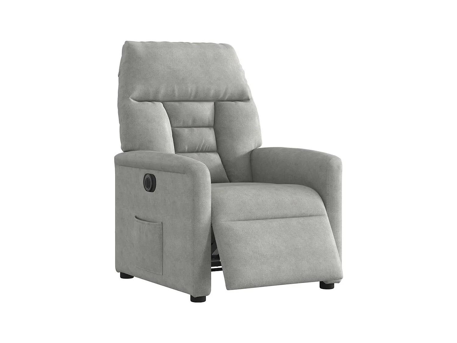 Fauteuil inclinable électrique-Chaise de relax-Fauteuil TV gris clair tissu microfibre SHL2958