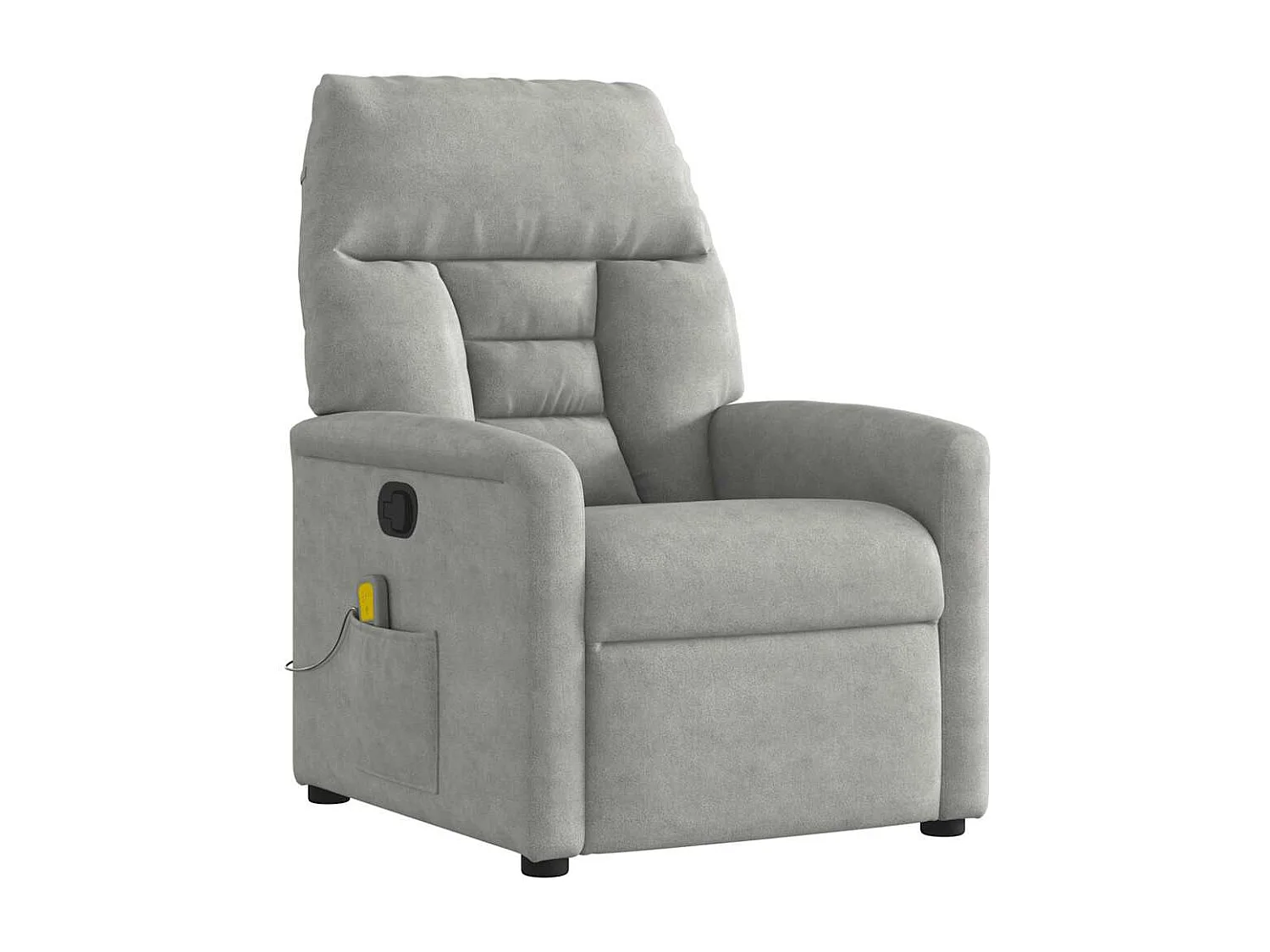 Fauteuil inclinable-Chaise de relax-Fauteuil de Massage gris clair tissu microfibre SHL1595