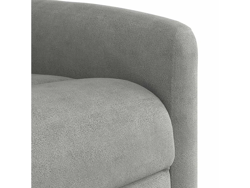 Fauteuil inclinable-Chaise de relax-Fauteuil de Massage gris clair tissu microfibre SHL1595