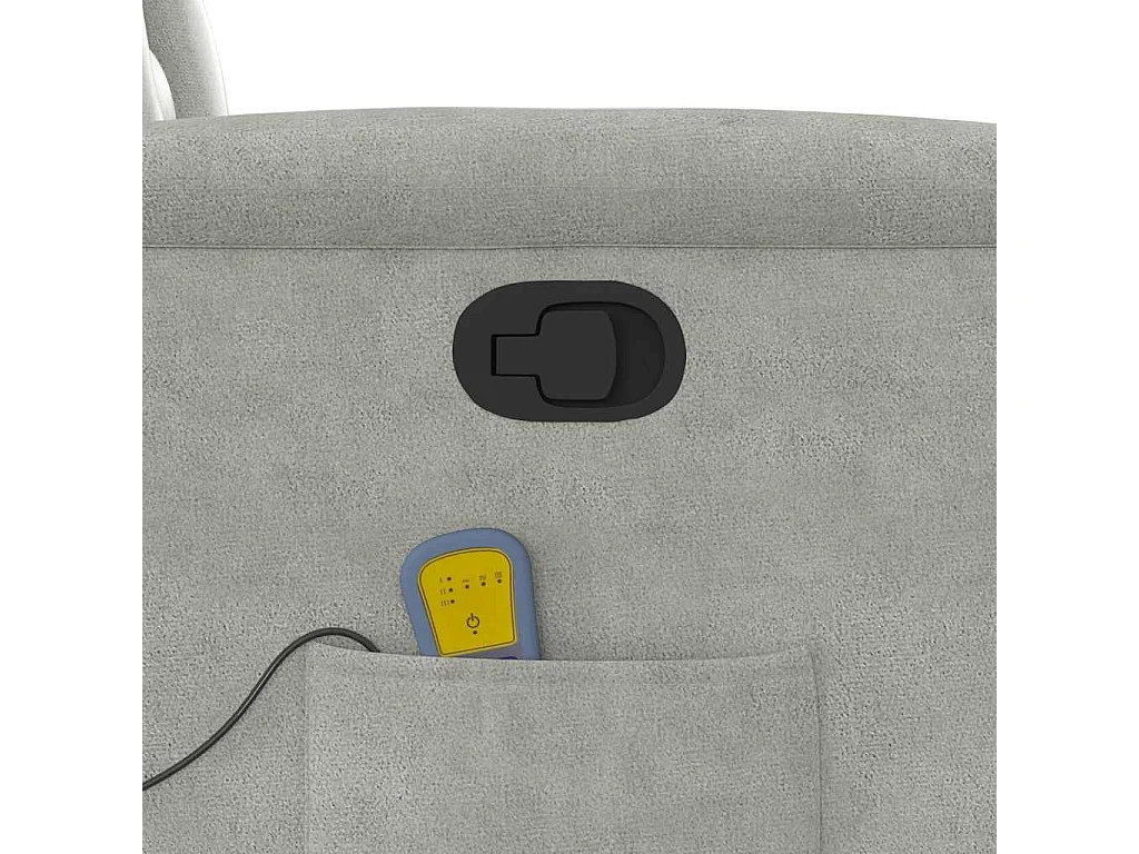 Fauteuil inclinable-Chaise de relax-Fauteuil de Massage gris clair tissu microfibre SHL1595
