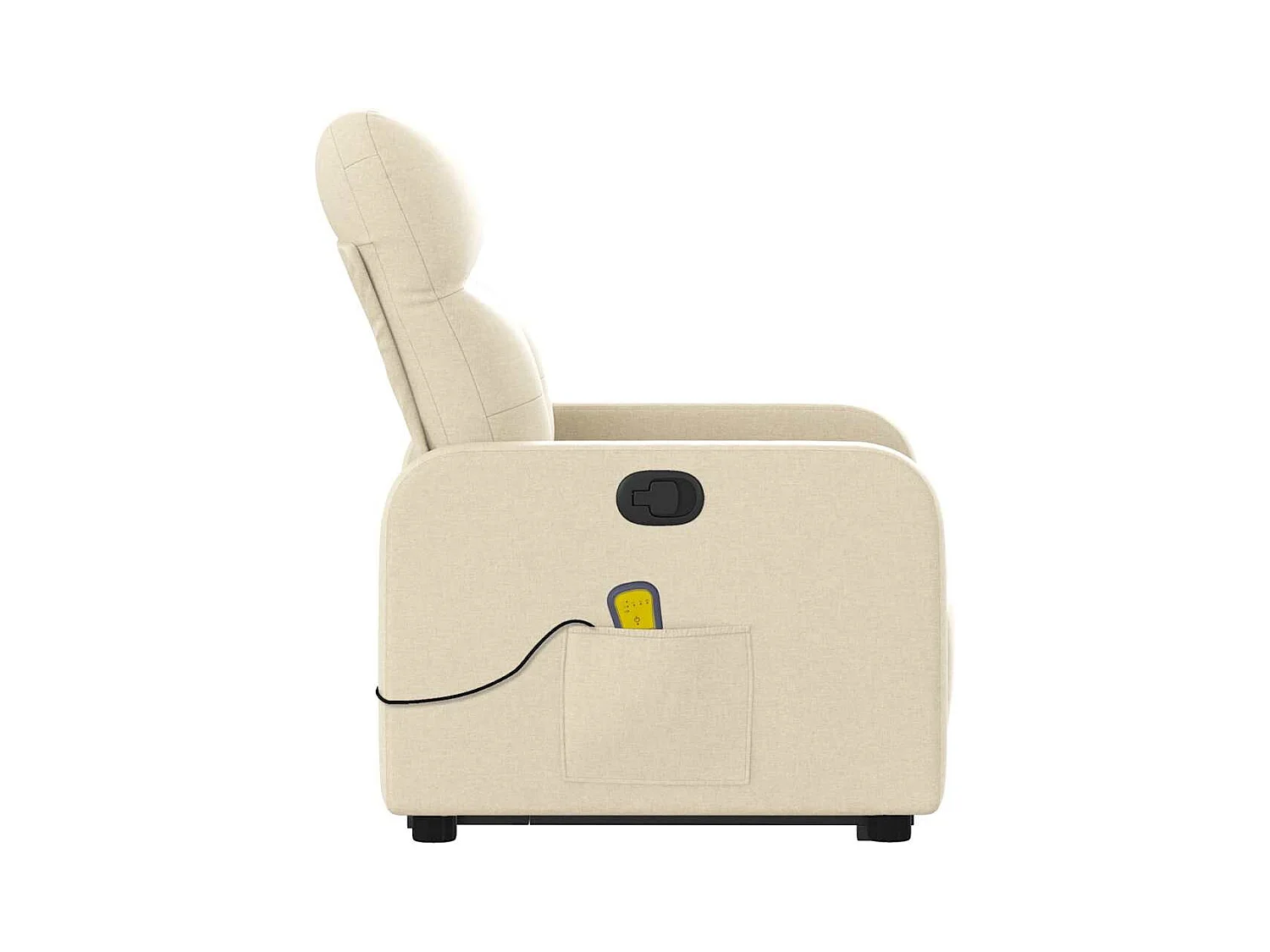 Silla de masaje reclinable de pie de tela color crema SHL7171