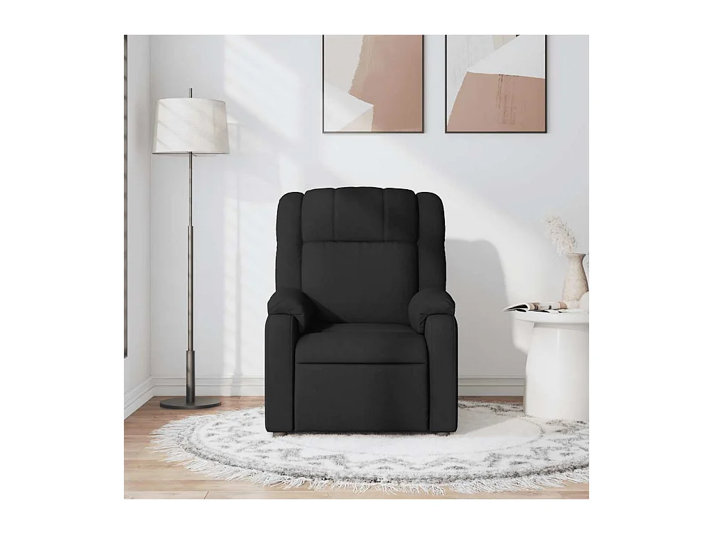 Sillón de relax | Sillón reclinable de masaje de tela negro SHL5335