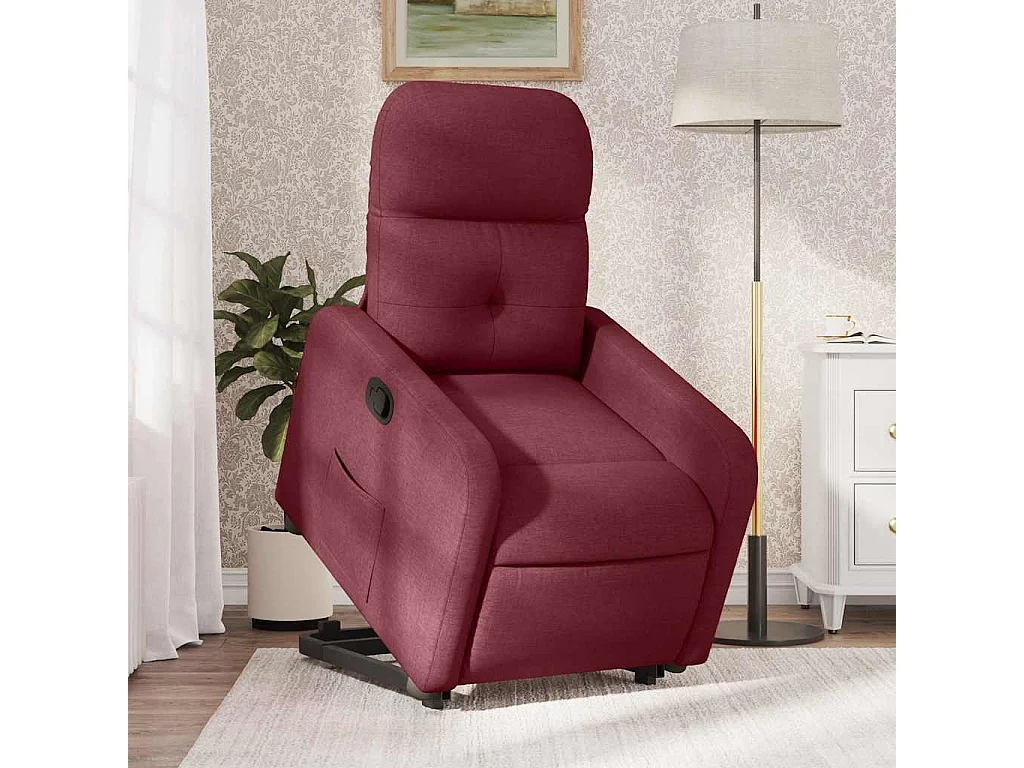 Fauteuil inclinable-Chaise de relax-Fauteuil TV rouge bordeaux tissu SHL2300
