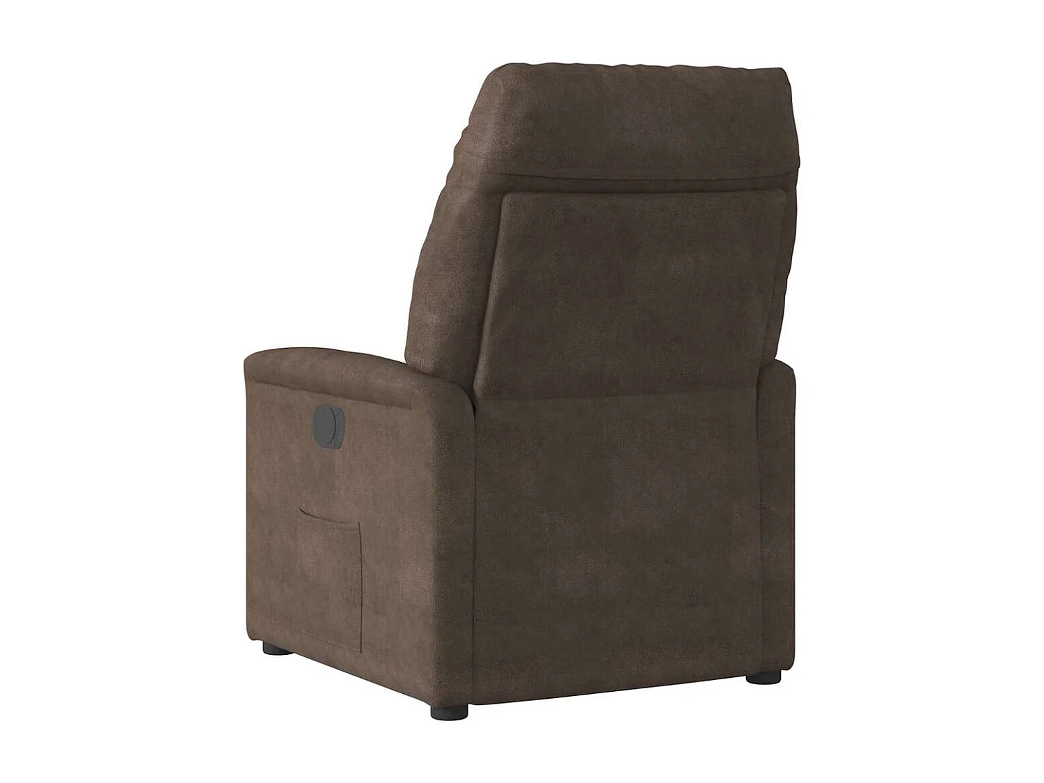 Poltrona de massagens reclinável elétrica microfibra castanho SHL932955