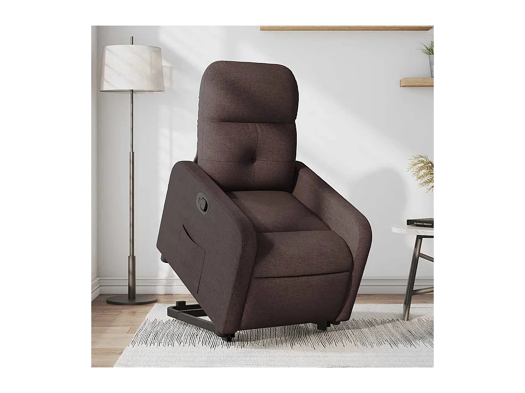 Sillón de relax | Silla | Sillón reclinable elevable tela marrón oscuro SHL8920