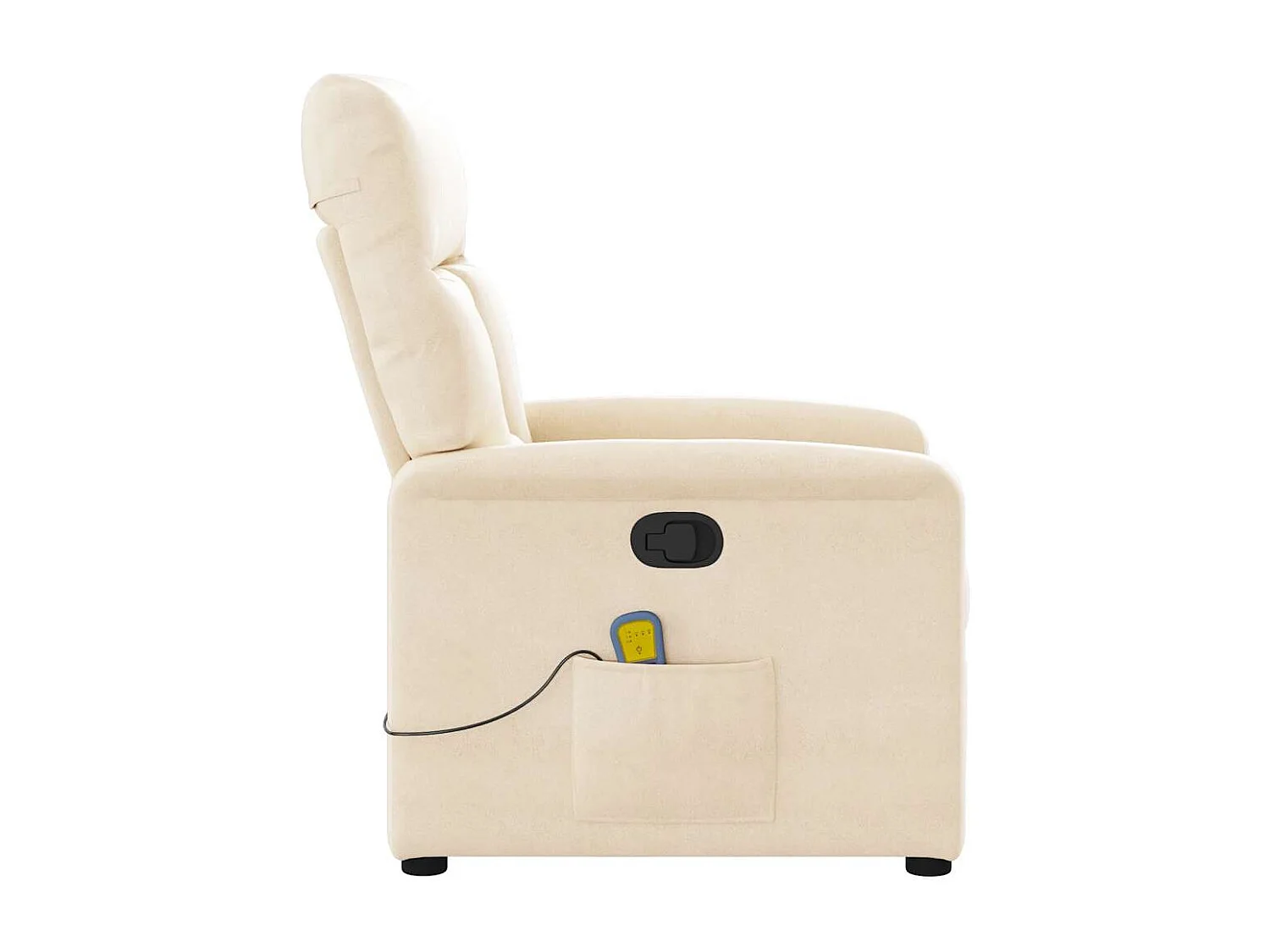 Fauteuil inclinable-Chaise de relax-Fauteuil de Massage beige tissu microfibre SHL3096