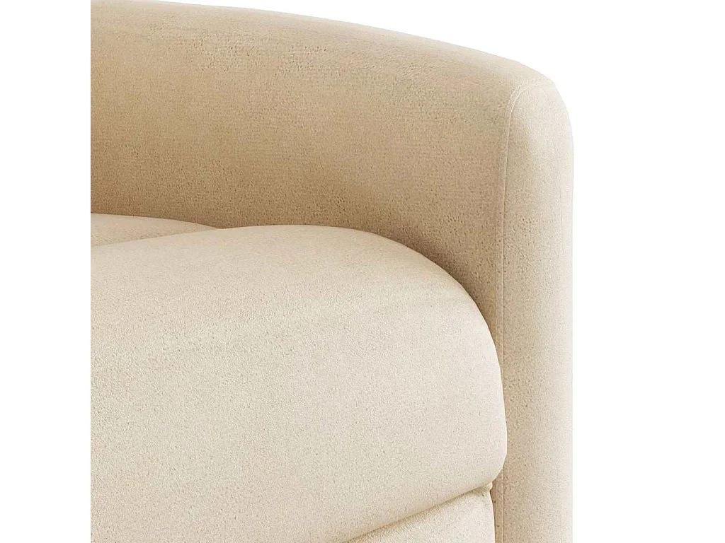 Fauteuil inclinable-Chaise de relax-Fauteuil de Massage beige tissu microfibre SHL3096