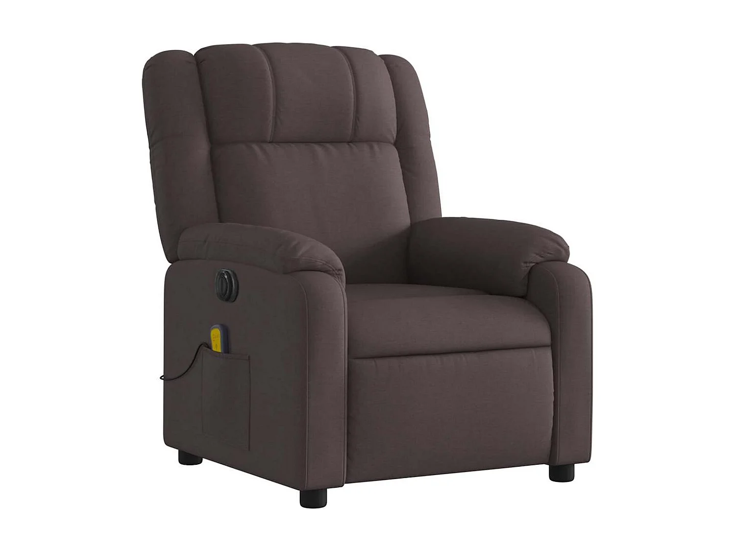 Fauteuil inclinable électrique-Fauteuil de massage de Salon Marron foncé Tissu SHL1725
