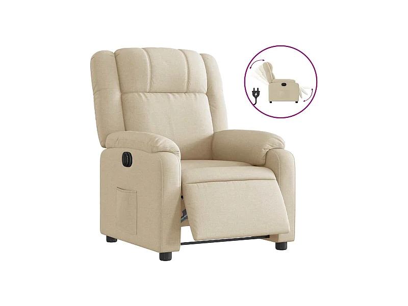 Sillón de relax | Silla | Sillón reclinable eléctrico de tela crema SHL3466