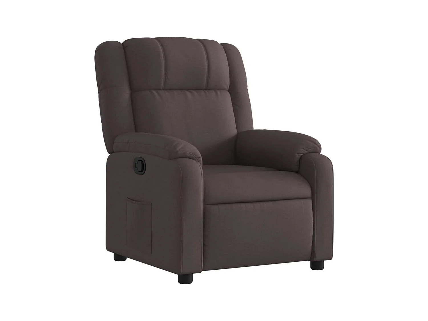 Fauteuil inclinable-Chaise-Fauteuil salon Marron foncé Tissu SHL3130