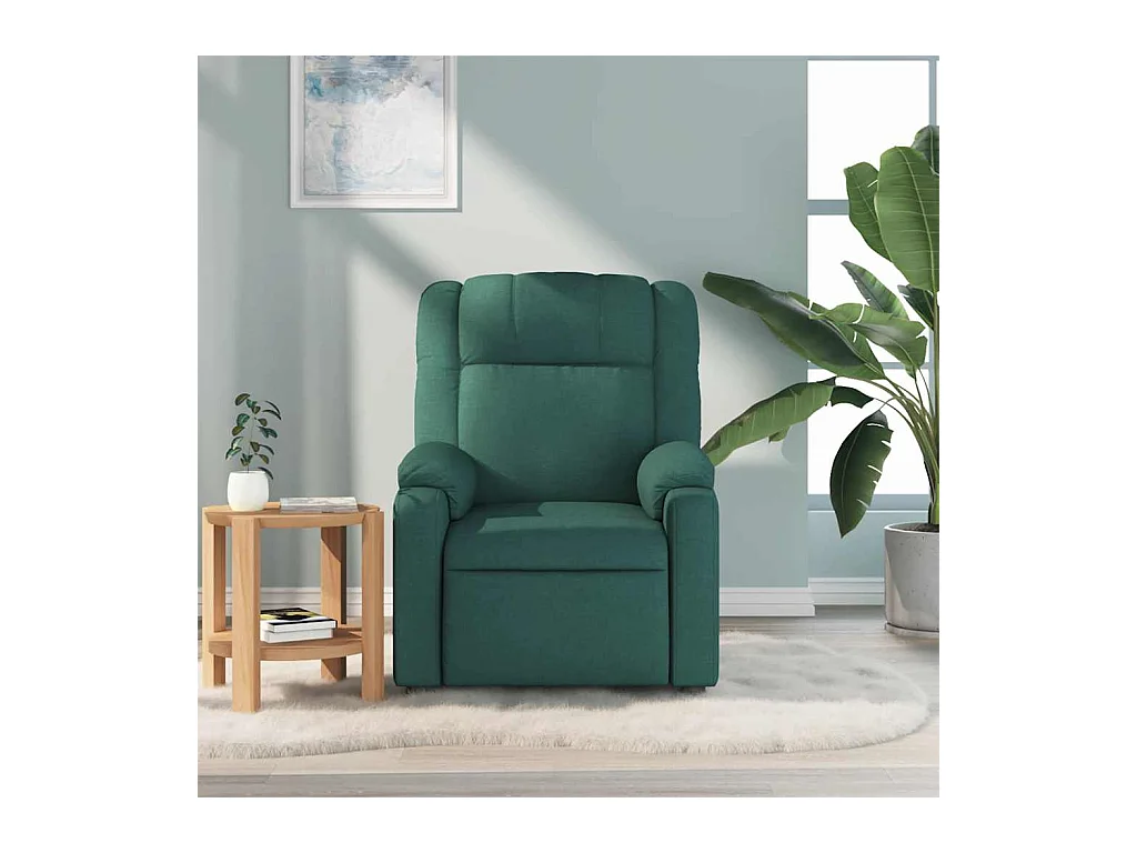 Sillón de salón | Silla | Sillón de masaje reclinable de tela verde oscuro SHL7613