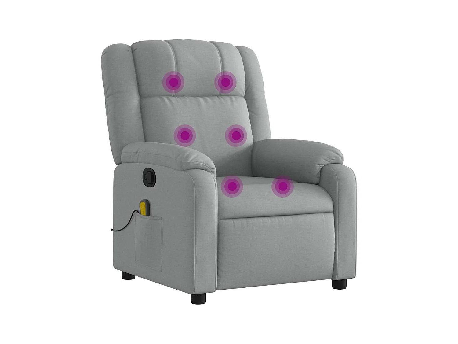 Fauteuil inclinable-Chaise de relax-Fauteuil de Massage Gris clair Tissu SHL2148