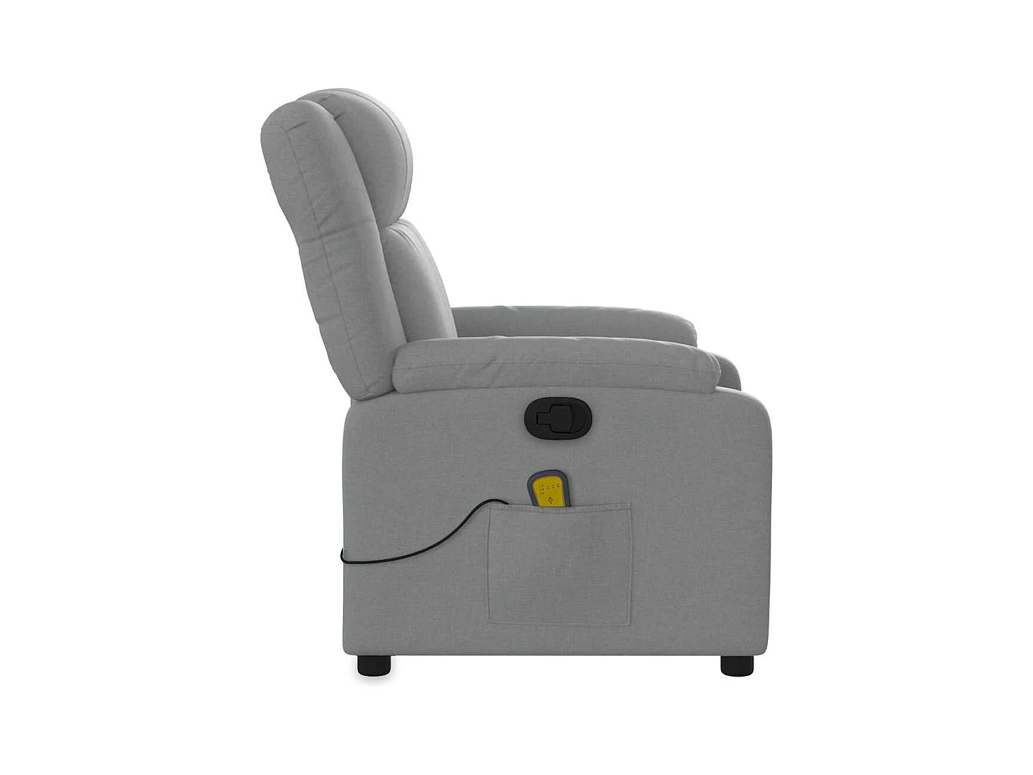 Sillón de relax | Sillón reclinable de masaje de tela gris claro SHL5211