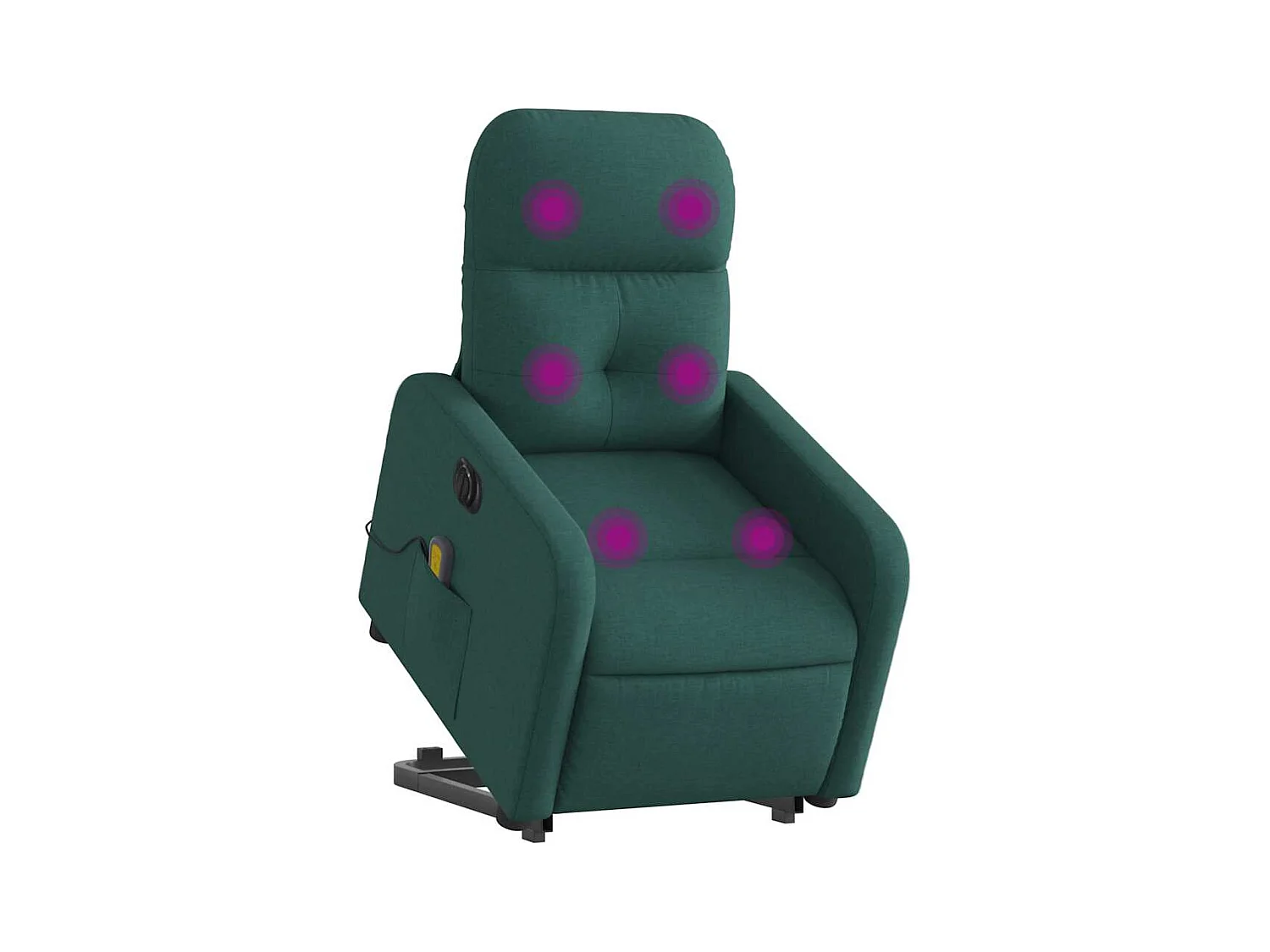 Sillón de salón | Silla | Sillón masaje eléctrico reclinable elevable tela verde oscuro SHL2102