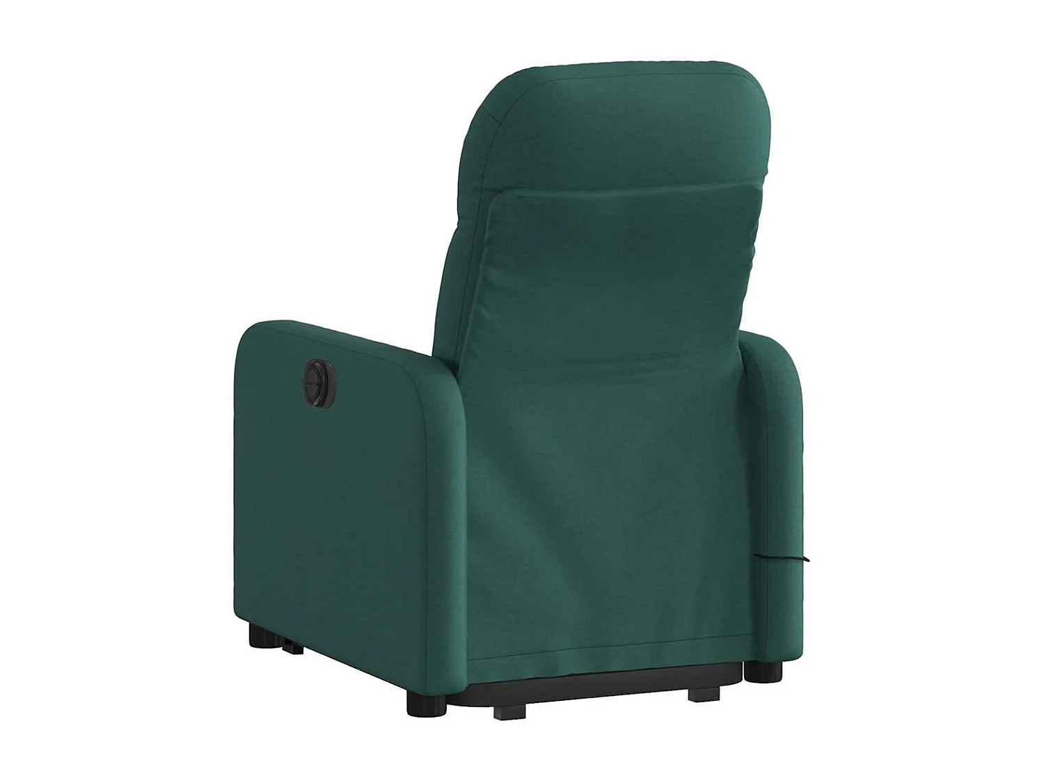 Poltrona elétrica elevatória massagens tecido verde-escuro SHL762259