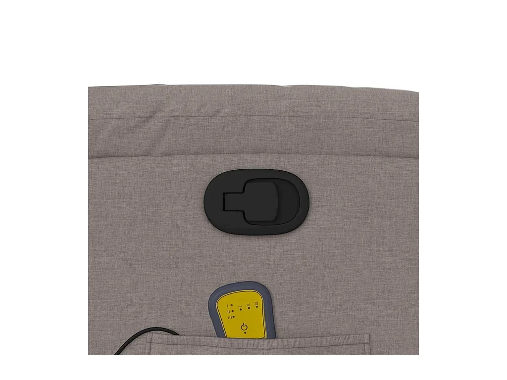 Poltrona de massagens reclinável tecido cinzento-acastanhado SHL344767