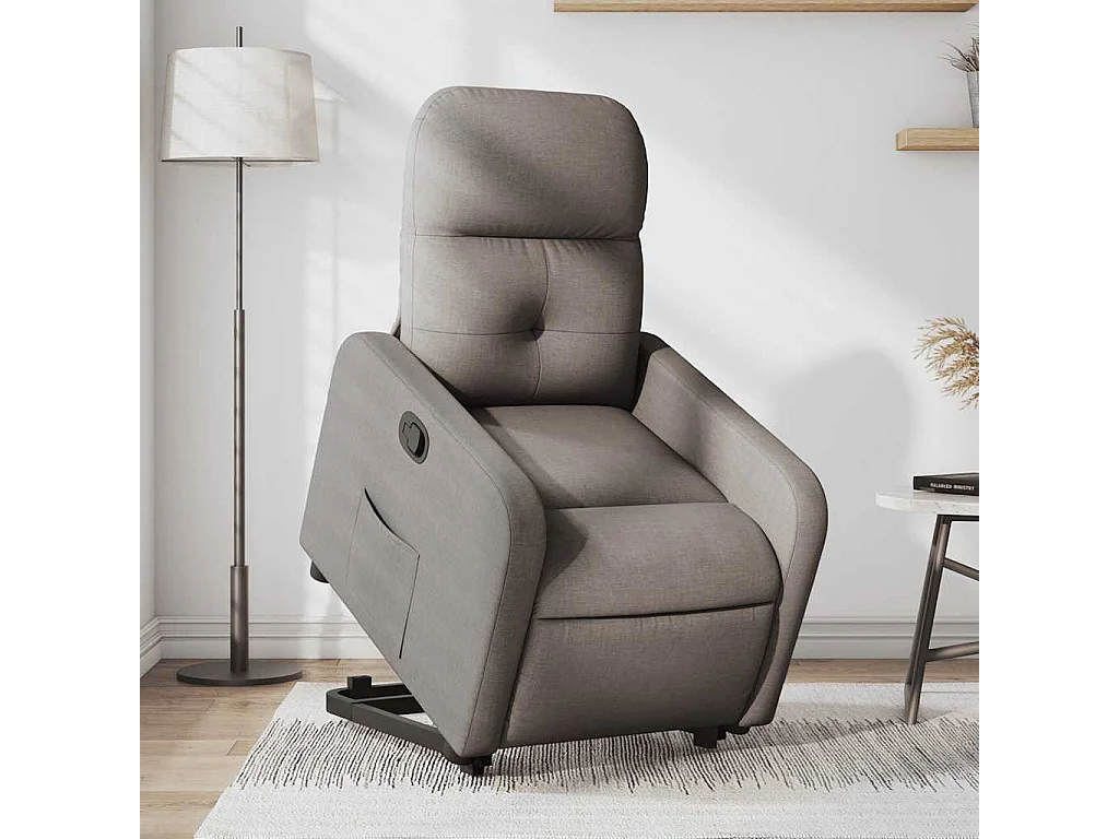 Fauteuil inclinable-Chaise de relax-Fauteuil TV taupe tissu SHL2862