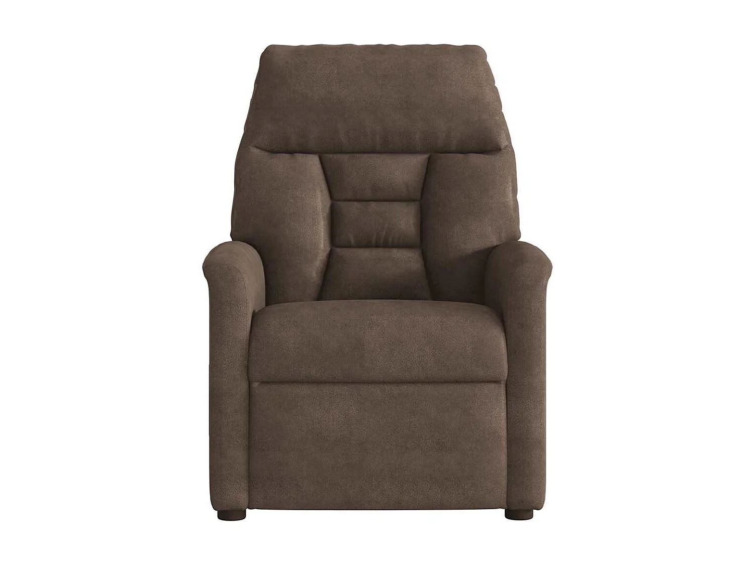 Poltrona de massagens reclinável tecido de microfibra castanho SHL404028