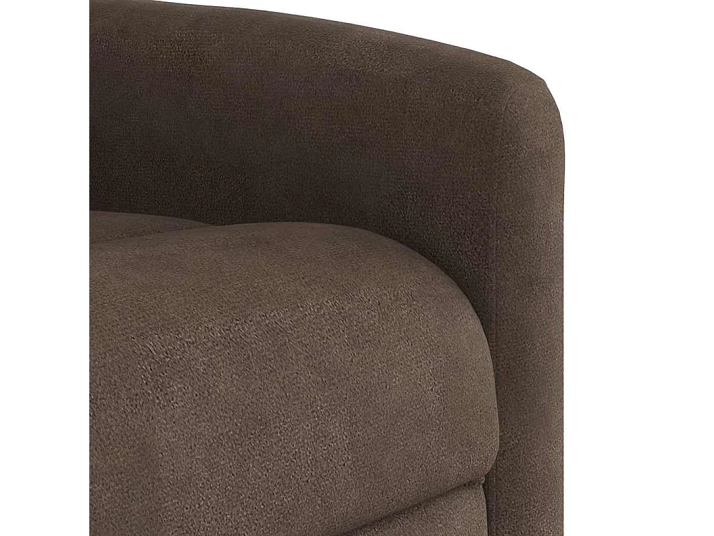 Poltrona de massagens reclinável tecido de microfibra castanho SHL404028