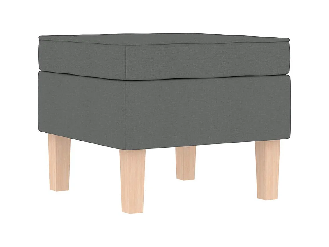 Sillón de salón | Silla | Sillón mecedora con taburete tela gris oscuro SHL5264