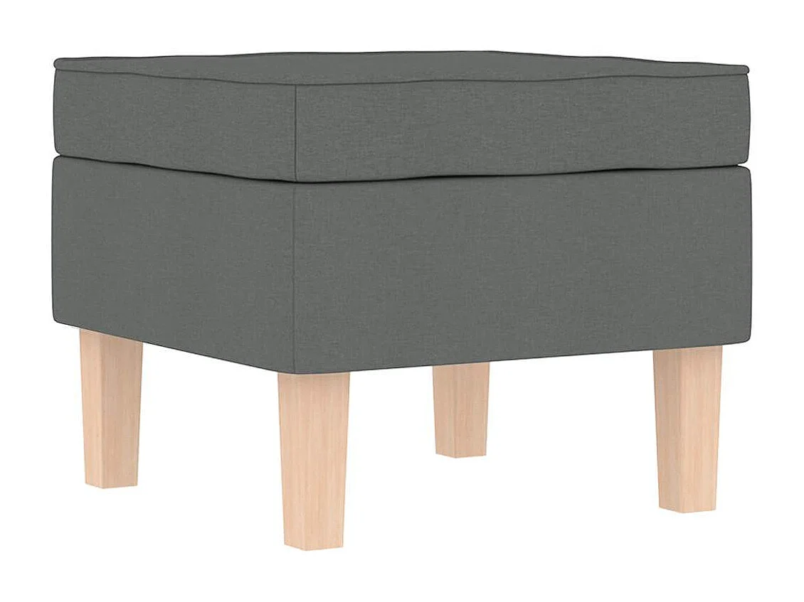 Sillón de salón | Silla | Sillón mecedora con taburete tela gris oscuro SHL5264