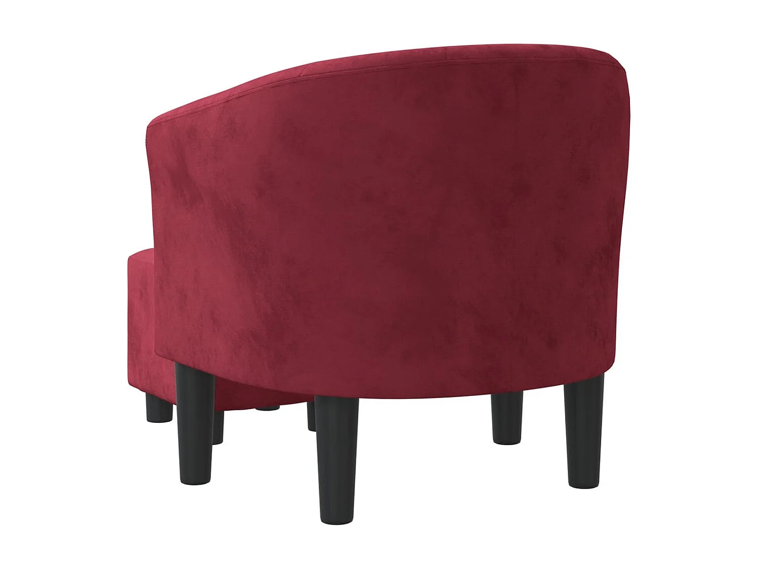 Clubsessel mit Fußhocker | Relaxsessel indoor Weinrot Samt SHL59690