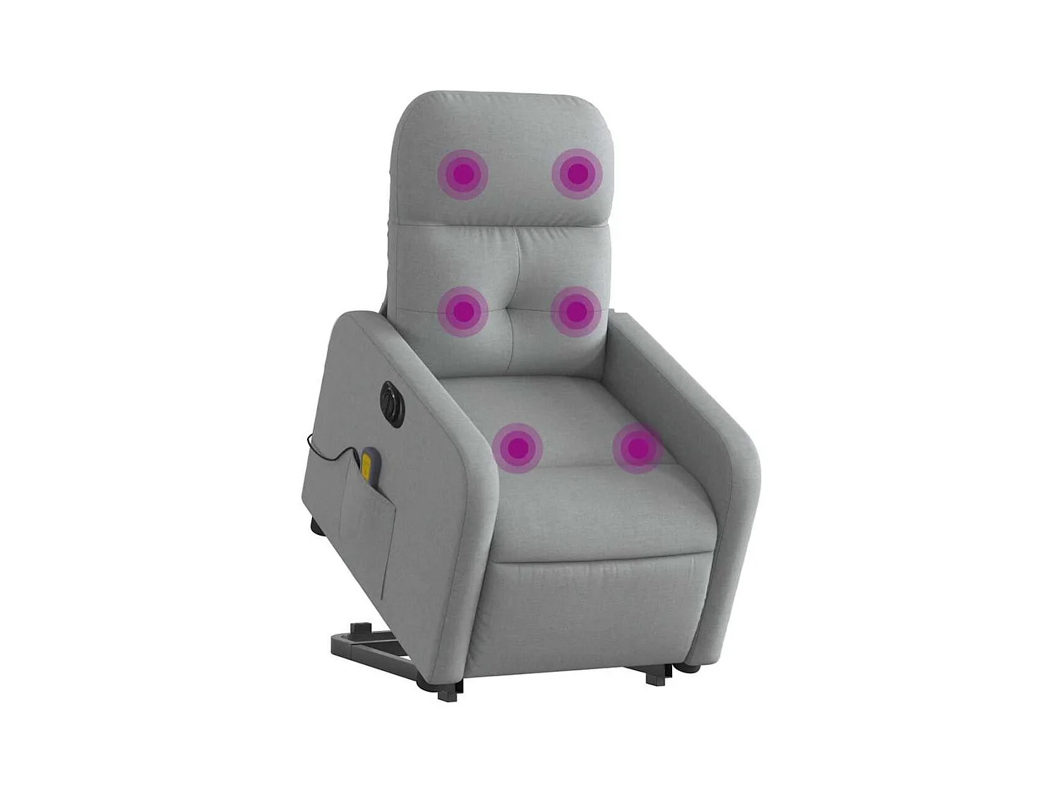 Poltrona elétrica reclinável massagens tecido cinzento-claro SHL371039