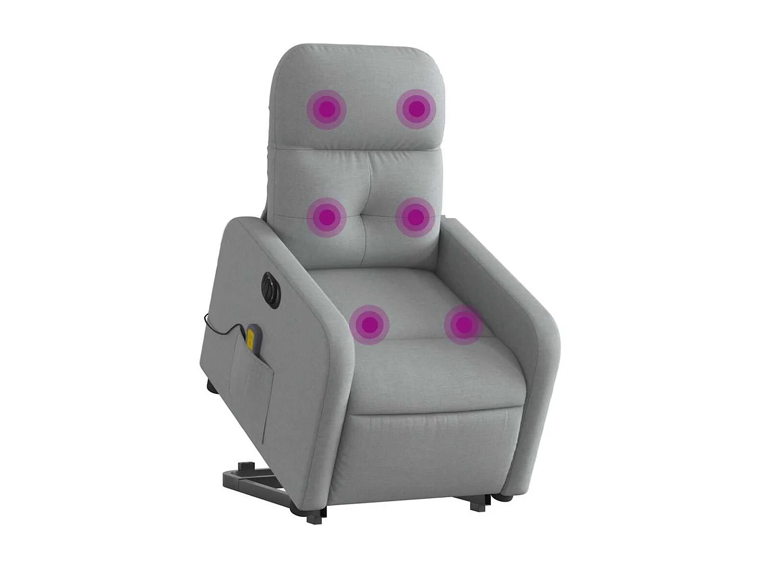 Fauteuil inclinable électrique-Chaise de relax-Fauteuil de Massage Gris clair Tissu SHL3829