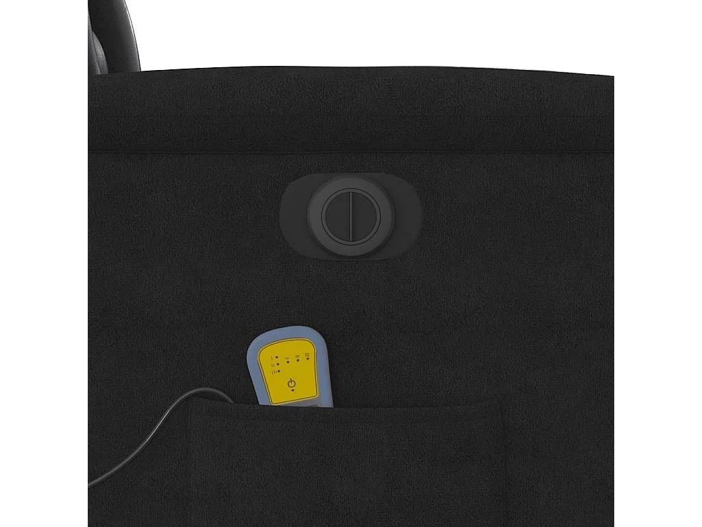 Massagestoel | Relaxstoel elektrisch verstelbaar microvezelstof zwart