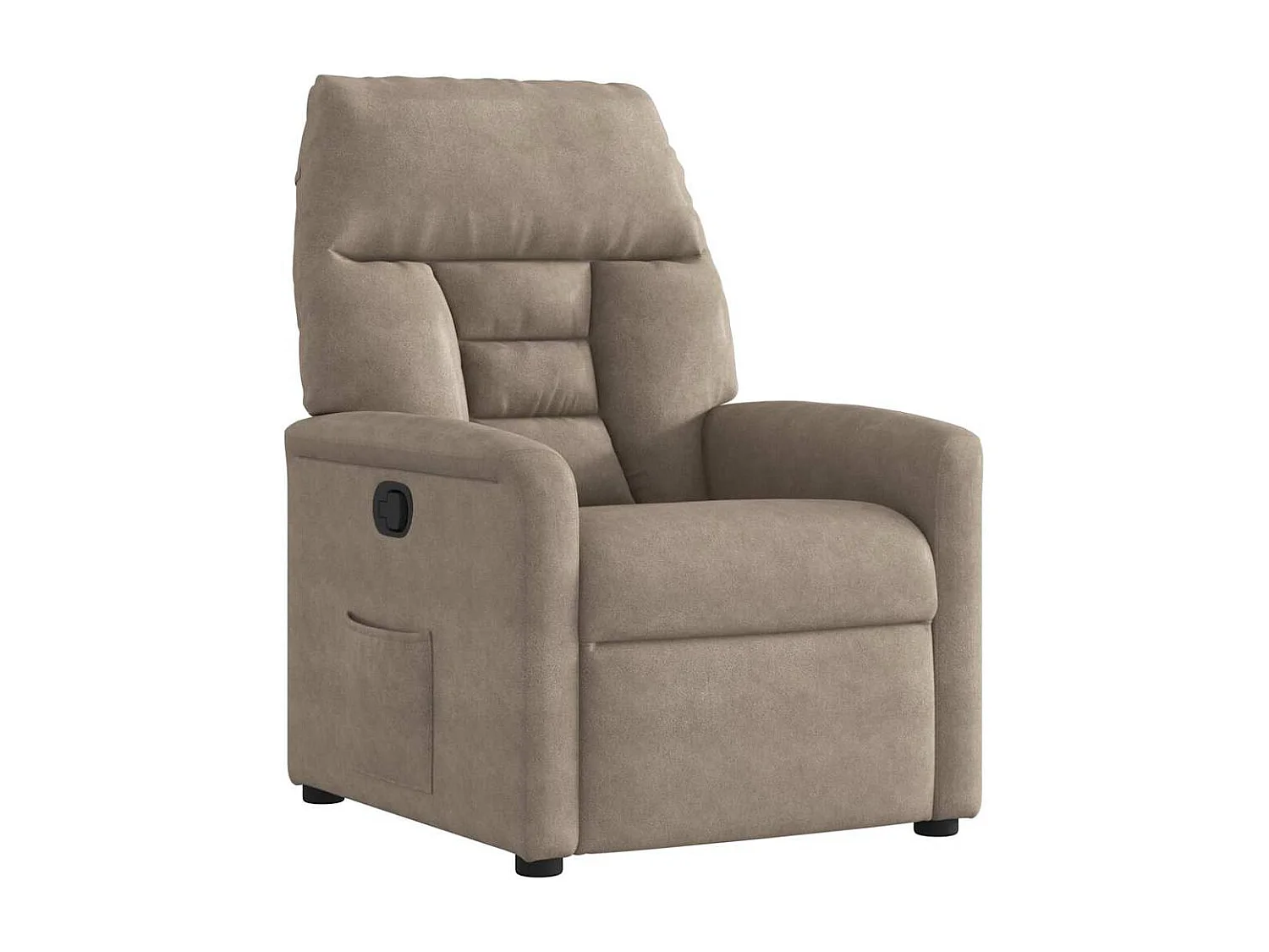 Relaxstoel | Fauteuil verstelbaar microvezelstof taupe