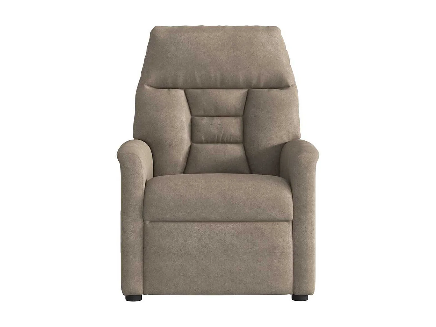 Relaxstoel | Fauteuil verstelbaar microvezelstof taupe
