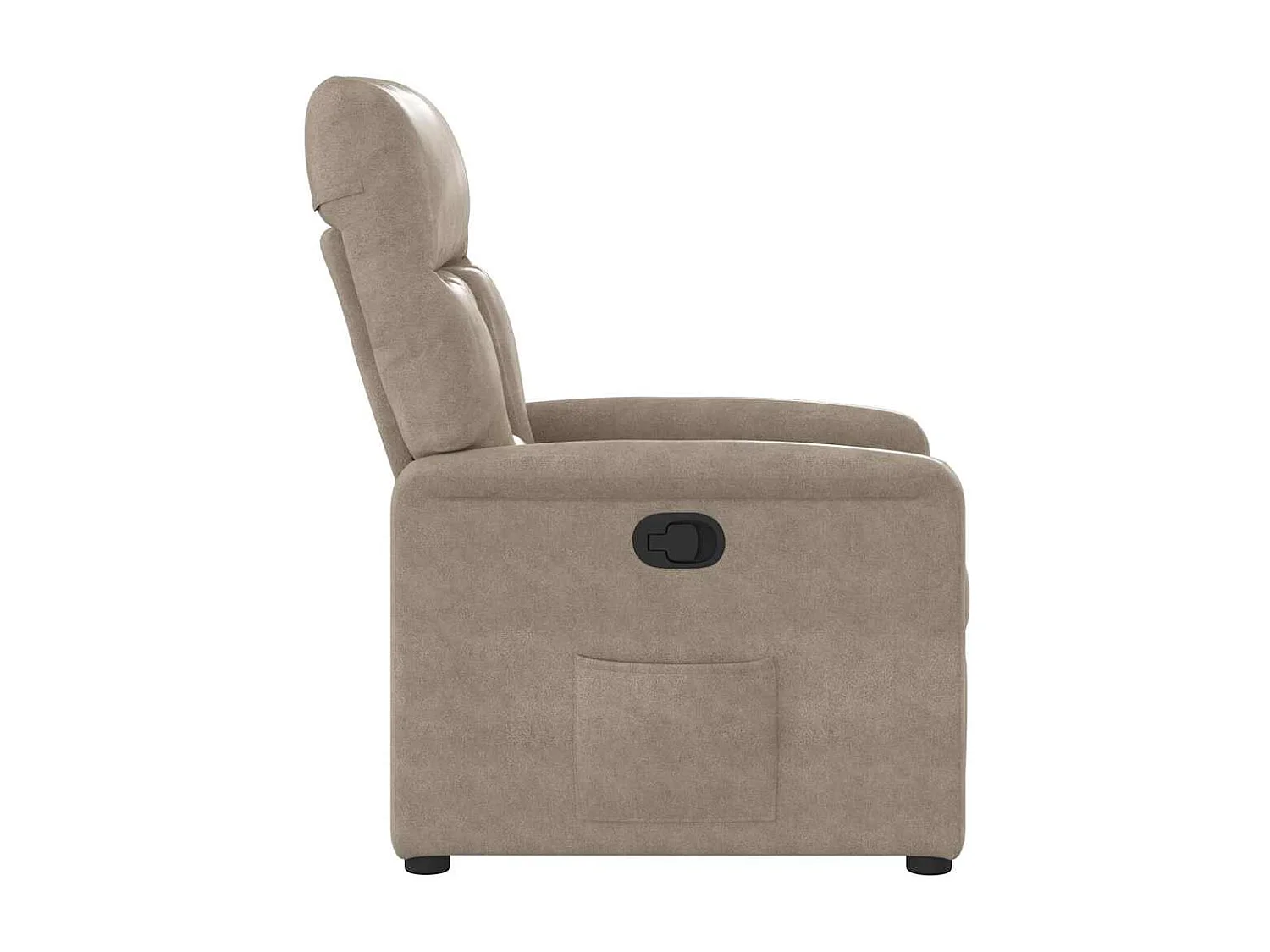 Relaxstoel | Fauteuil verstelbaar microvezelstof taupe