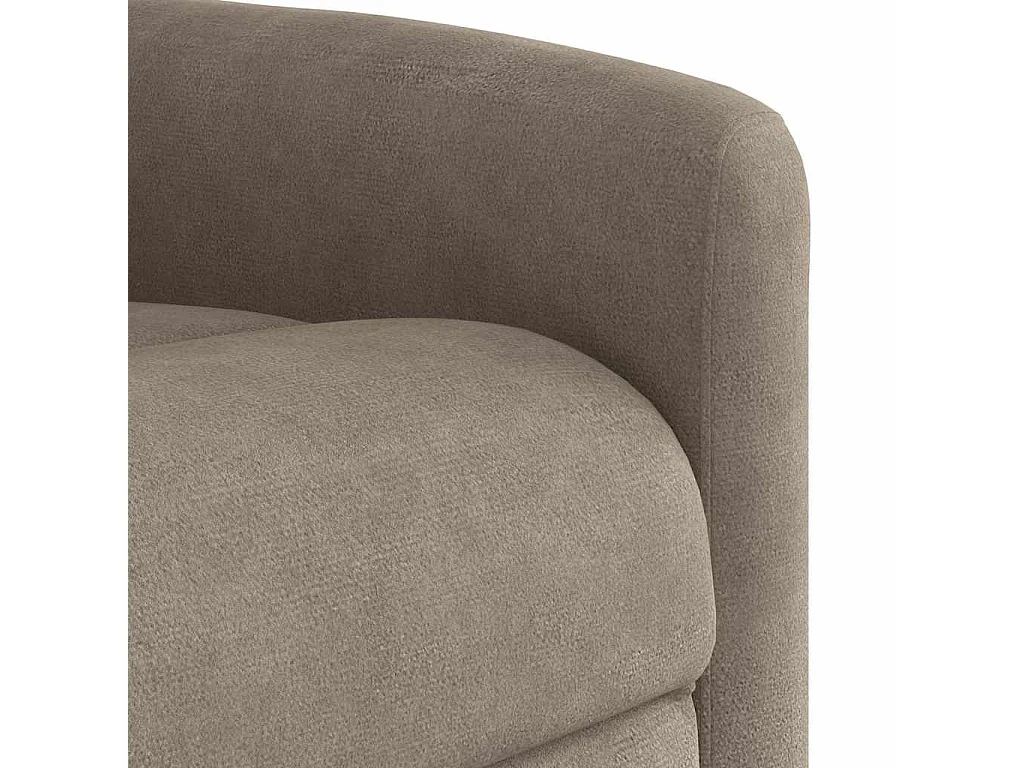 Relaxstoel | Fauteuil verstelbaar microvezelstof taupe