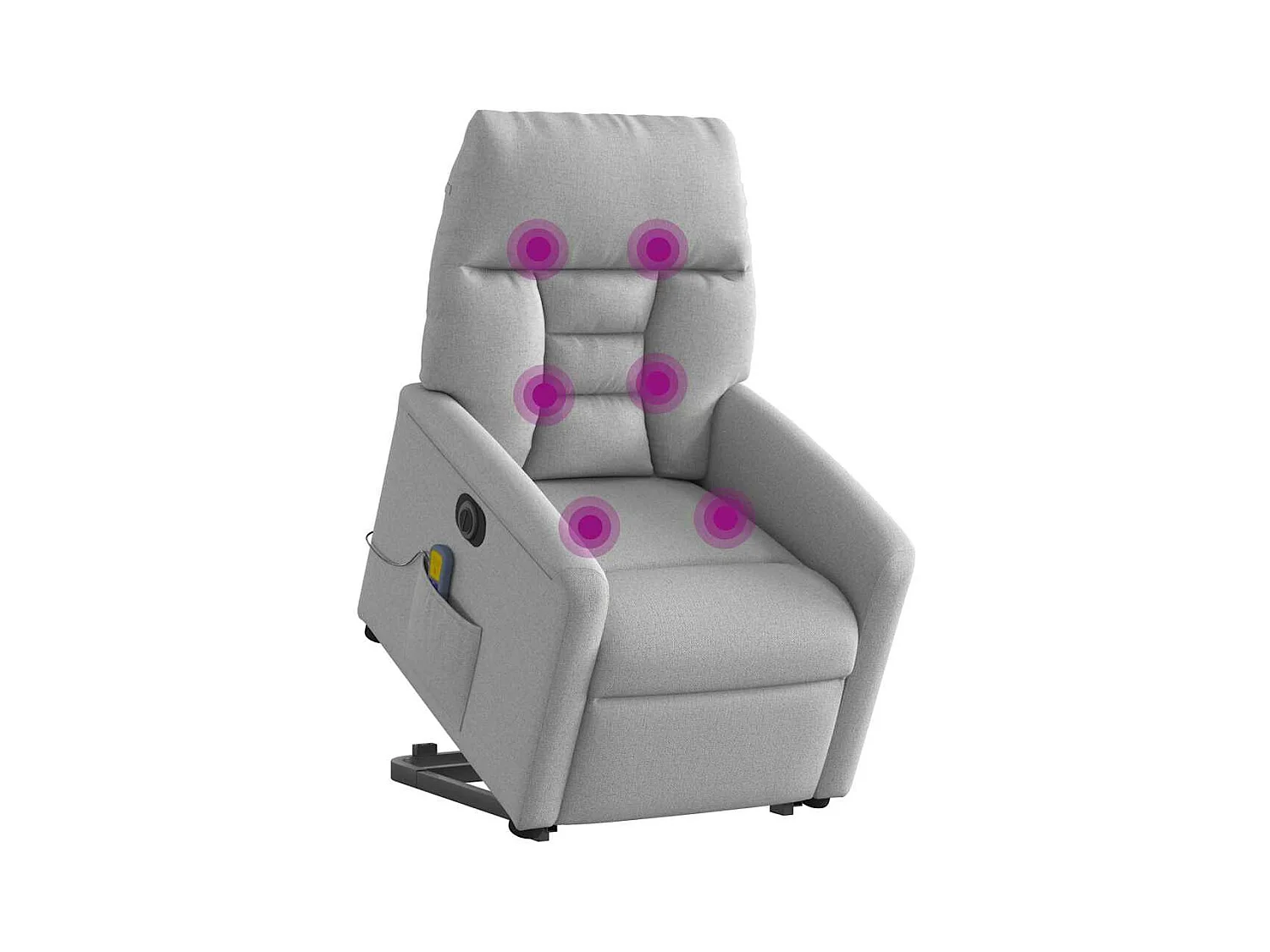 Fauteuil inclinable électrique-Chaise de relax-Fauteuil de Massage gris nuage tissu SHL2416