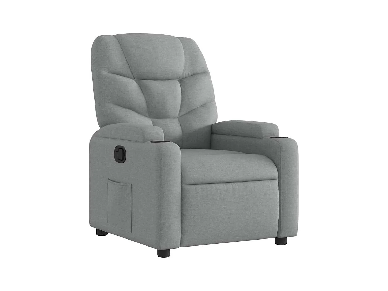 Fauteuil inclinable-Fauteuil salon Gris clair Tissu SHL4210