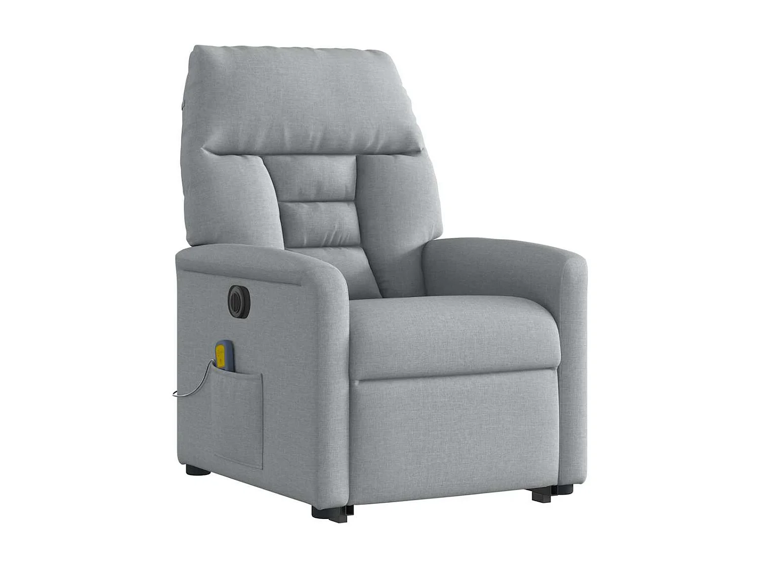 Fauteuil inclinable électrique-Chaise de relax-Fauteuil de Massage Gris clair Tissu SHL4862