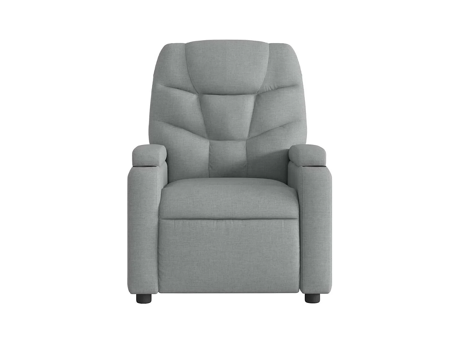 Sillón de relax | Sillón reclinable de masaje de tela gris claro SHL4135
