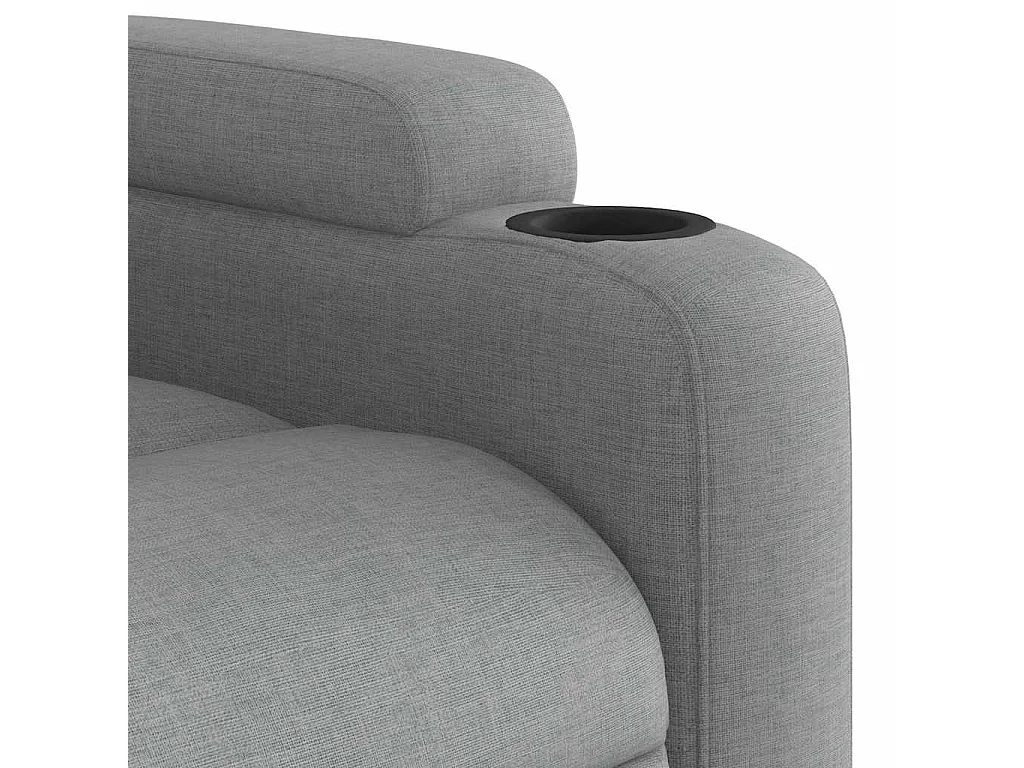Sillón de relax | Sillón reclinable de masaje de tela gris claro SHL4135