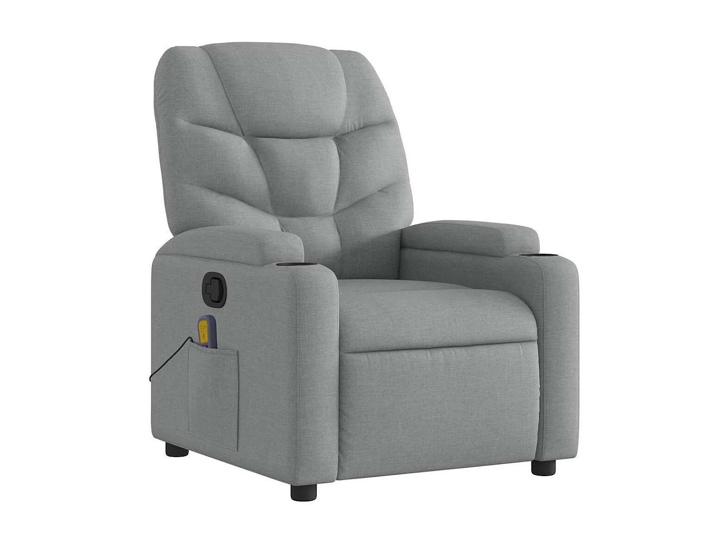Fauteuil inclinable-Chaise de relax-Fauteuil de Massage Gris clair Tissu SHL2630