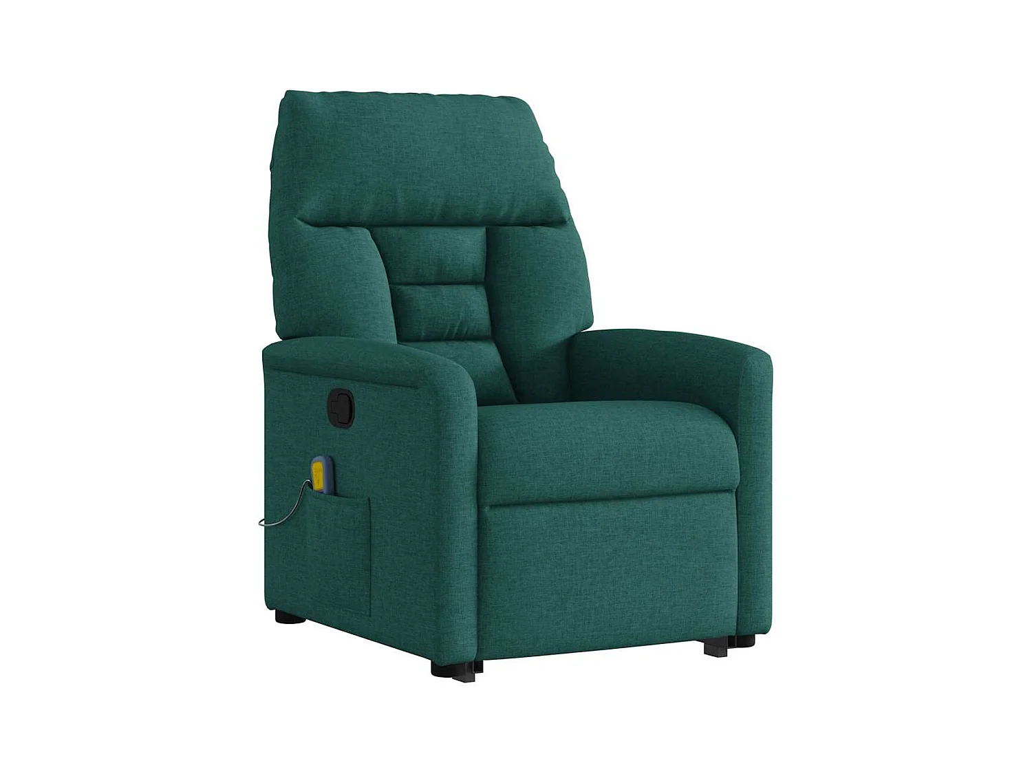 Silla de masaje reclinable de pie de tela verde oscura SHL2722