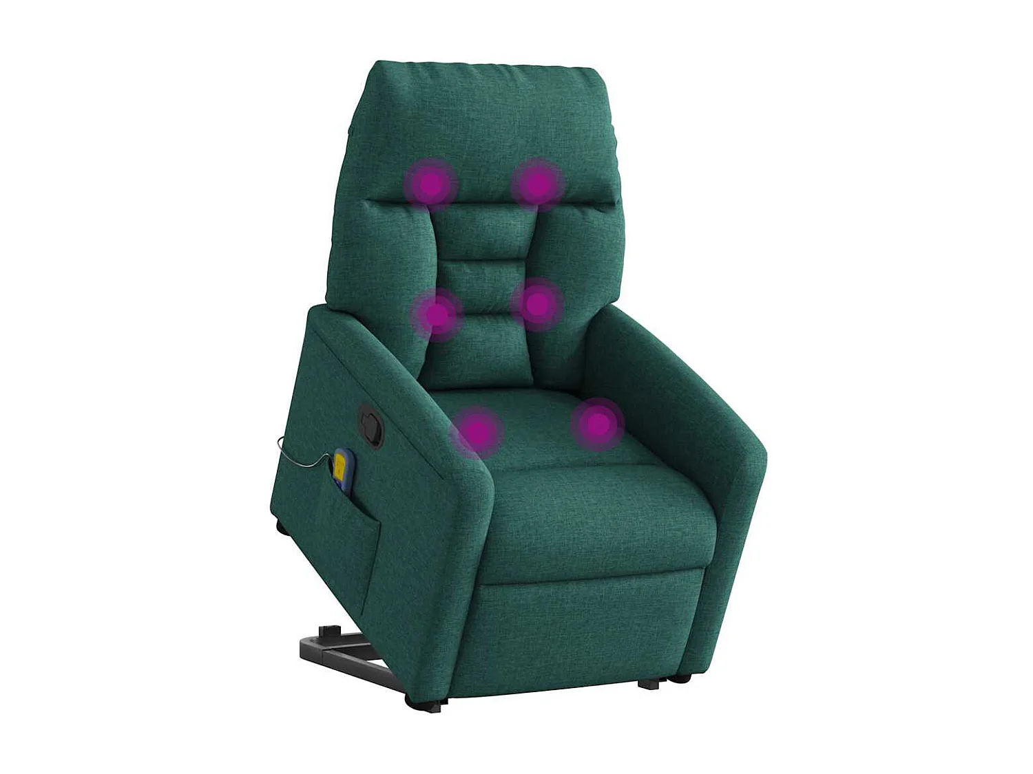 Fauteuil inclinable-Chaise de relax-Fauteuil de Massage Vert foncé Tissu SHL1152
