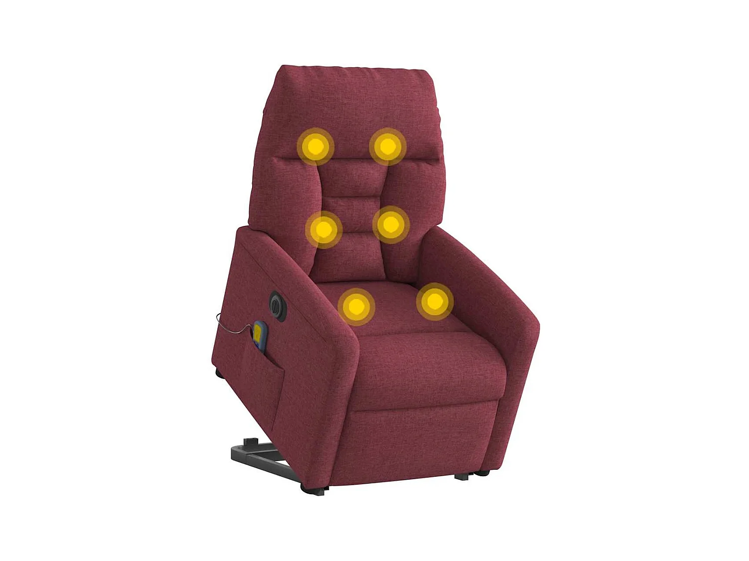 Sillón de salón | Silla | Sillón de masaje eléctrico reclinable elevable tela rojo tinto SHL4633